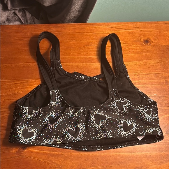 🔥🔥 4 for $15 Shiny Black Heart Swim Bikini Top girls 14/16 More Than Magic - Picture 3 of 3